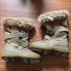 Smart Fit Toddler Brown Fur-Lined Winter Boots